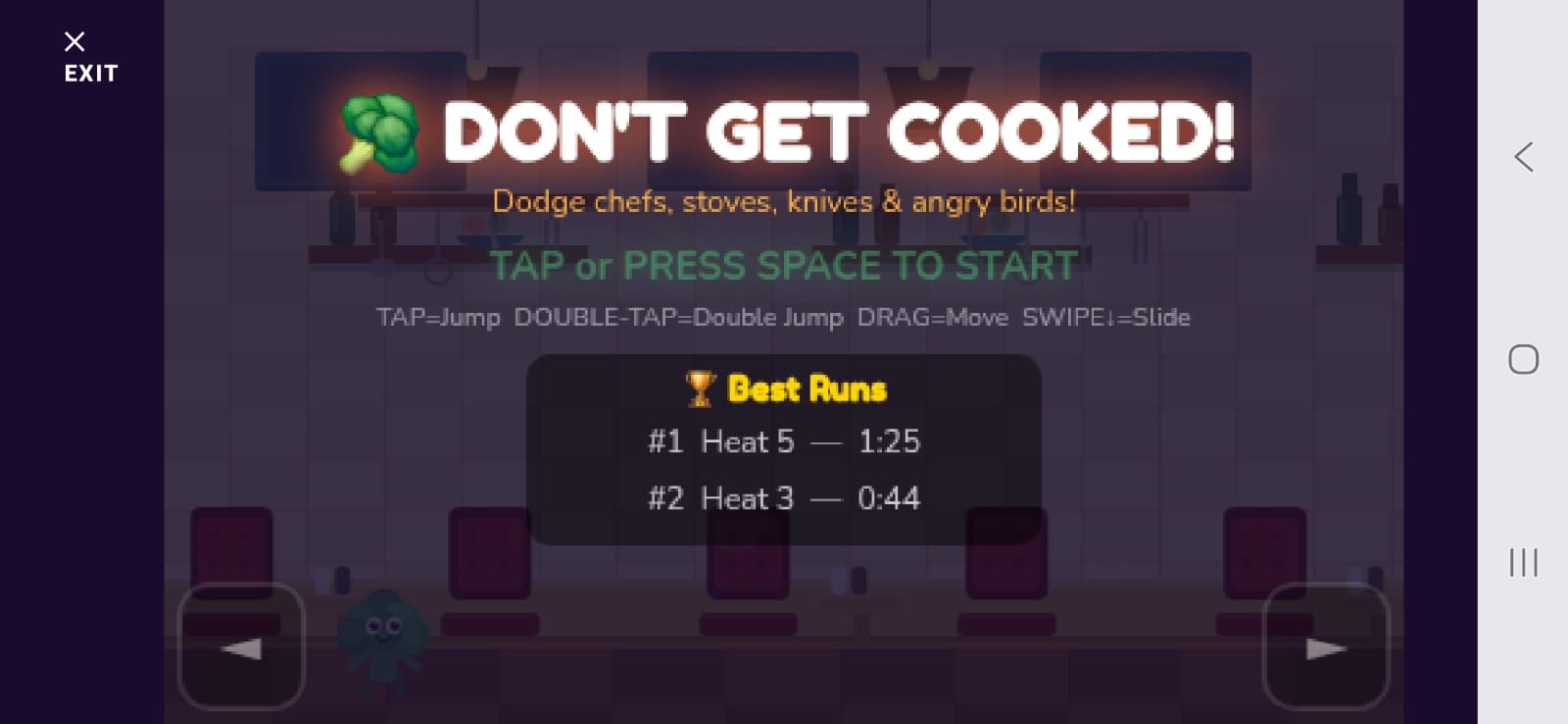 Don't Get Cooked main screen